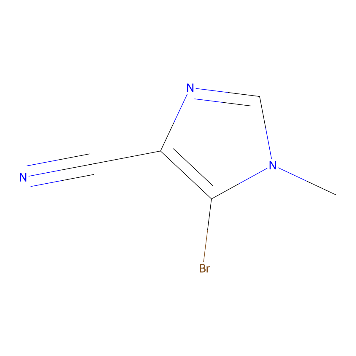 5-bromo-1-methyl-1H-imidazole-4-carbonitrile molecular structure, CAS 1669415-69-3