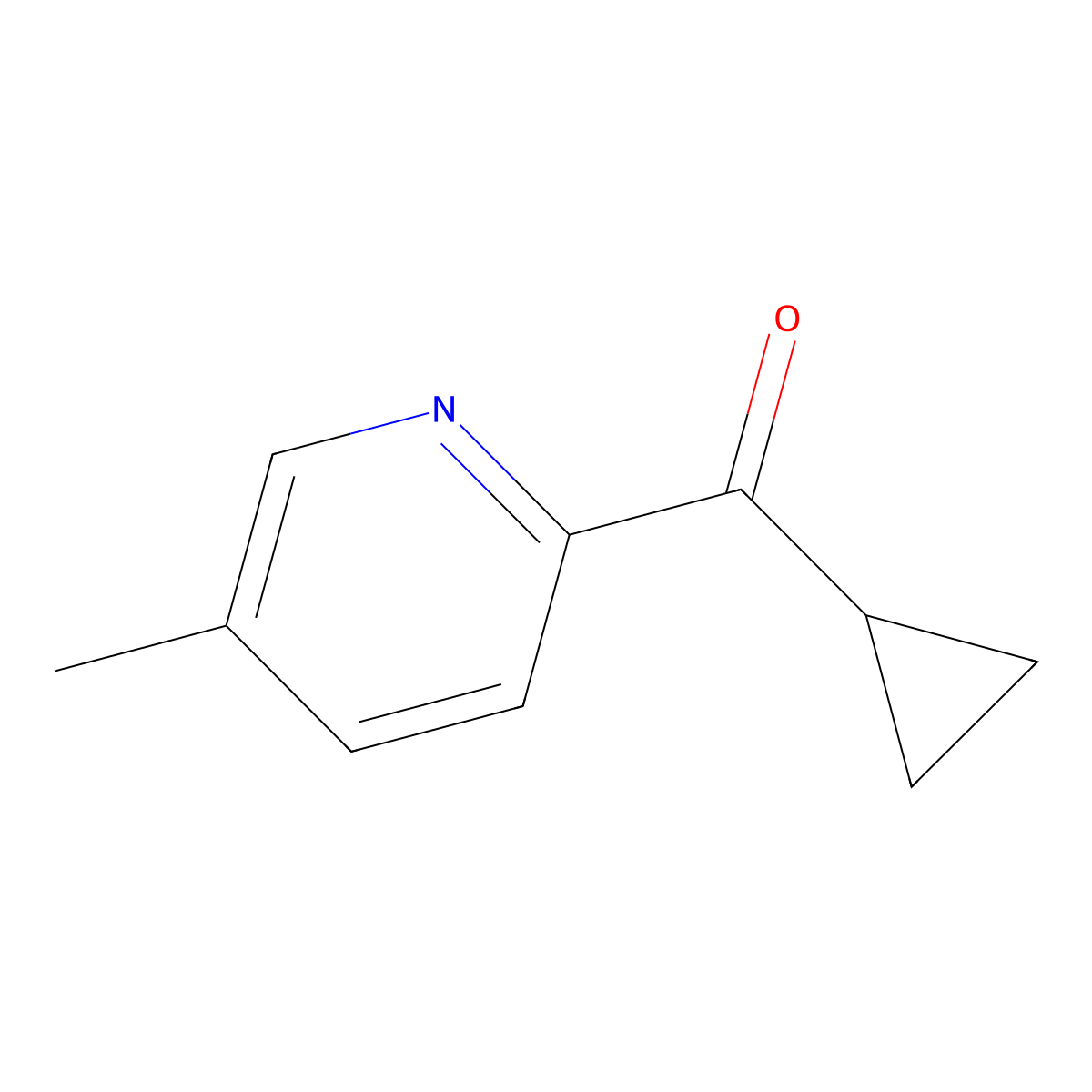 Cyclopropyl(5-methylpyridin-2-yl)methanone molecular structure, CAS 1669438-81-6