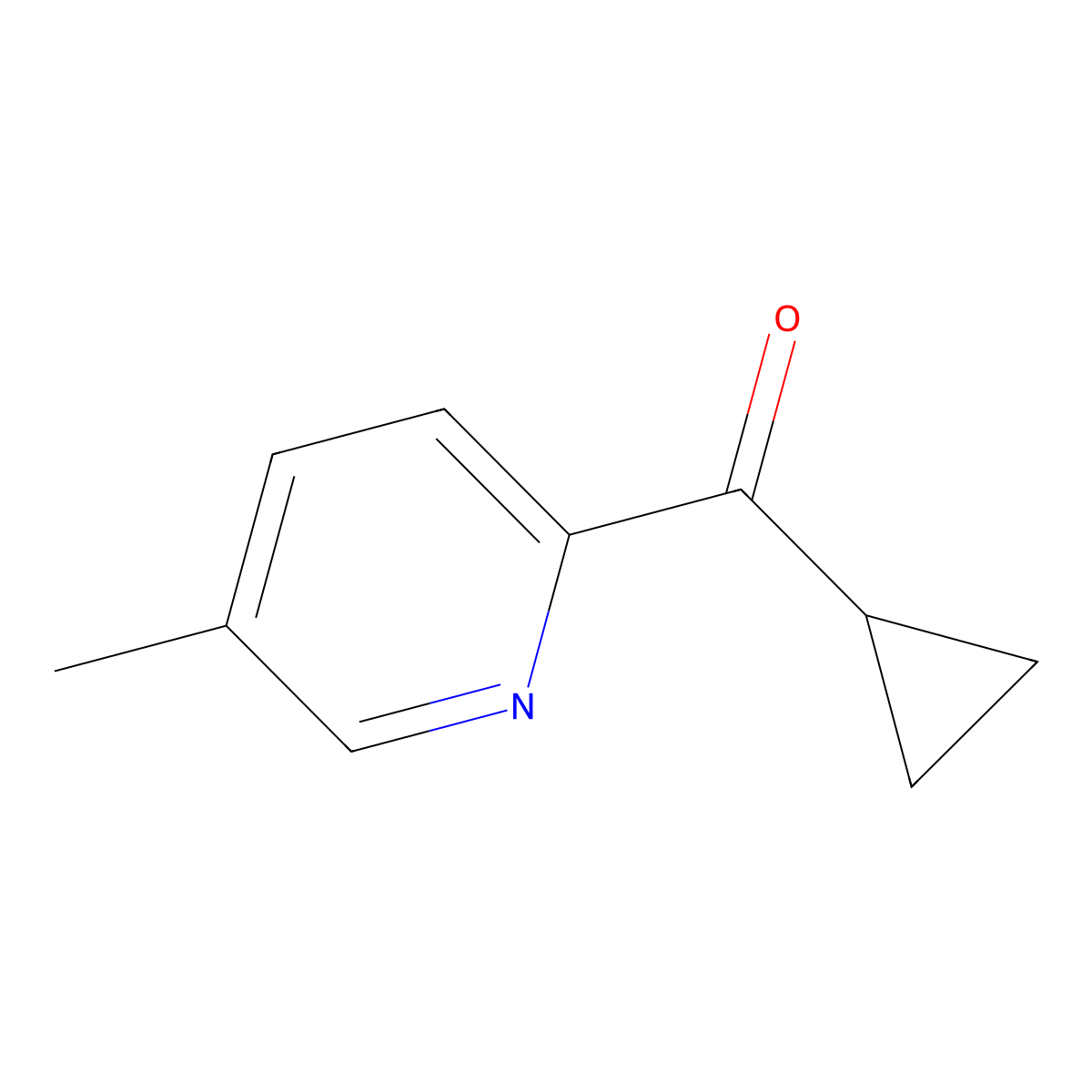 Cyclopropyl(5-methylpyridin-2-yl)methanone molecular structure, CAS 1669438-81-6