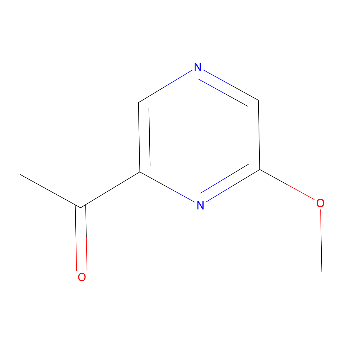 1-(6-Methoxy-2-pyrazinyl)ethanone molecular structure, CAS 1669439-48-8