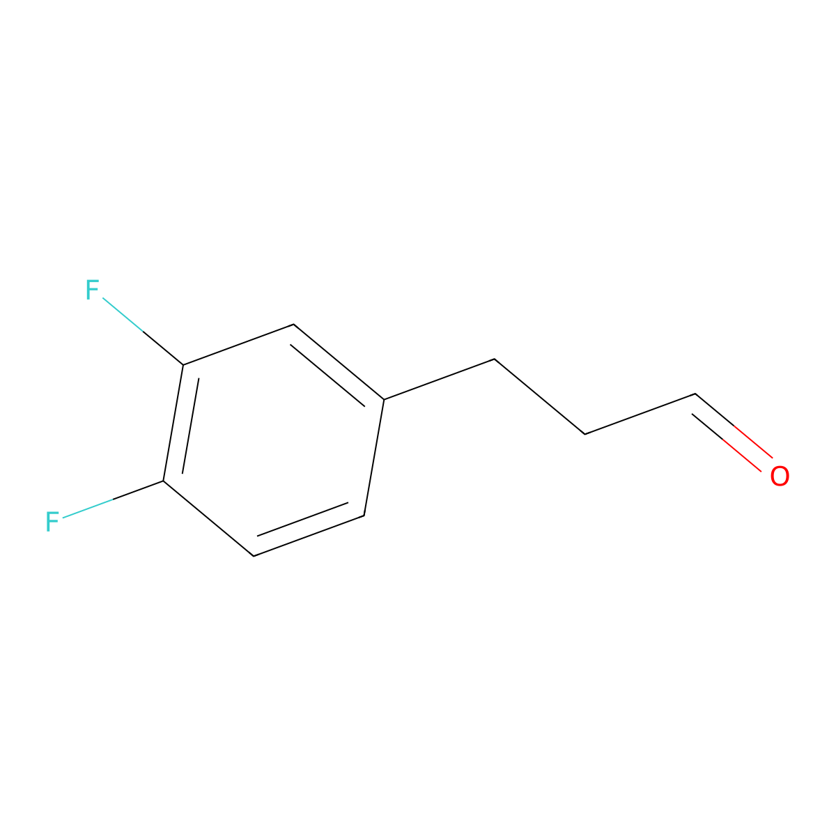 3-(3,4-Difluorophenyl)propanal molecular structure, CAS 166947-10-0