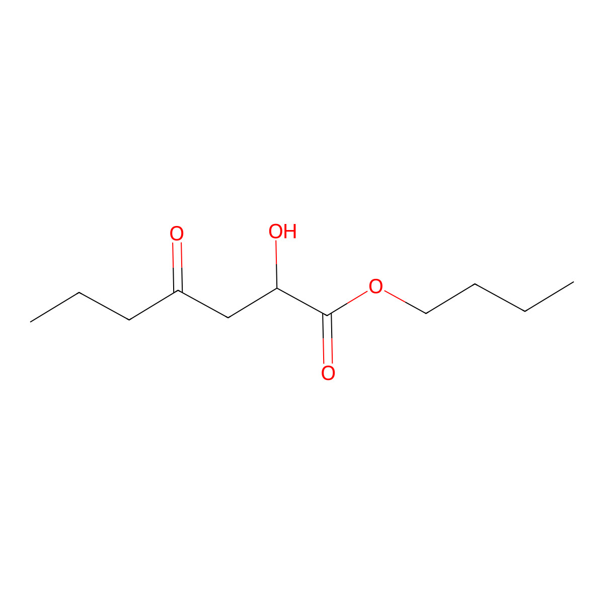 Butyl 2-hydroxy-4-oxoheptanoate molecular structure, CAS 166947-82-6