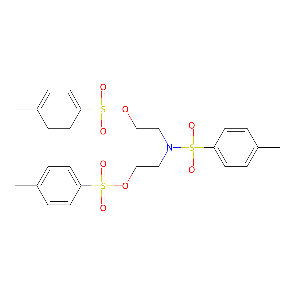 N,N-bis(2-(p-toluenesulfonyloxy)ethyl)-p-toluenesulfonamide molecular structure, CAS 16695-22-0