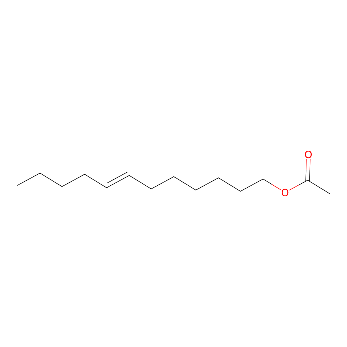 7-Dodecen-1-ol, 1-acetate, (7E)- molecular structure, CAS 16695-41-3