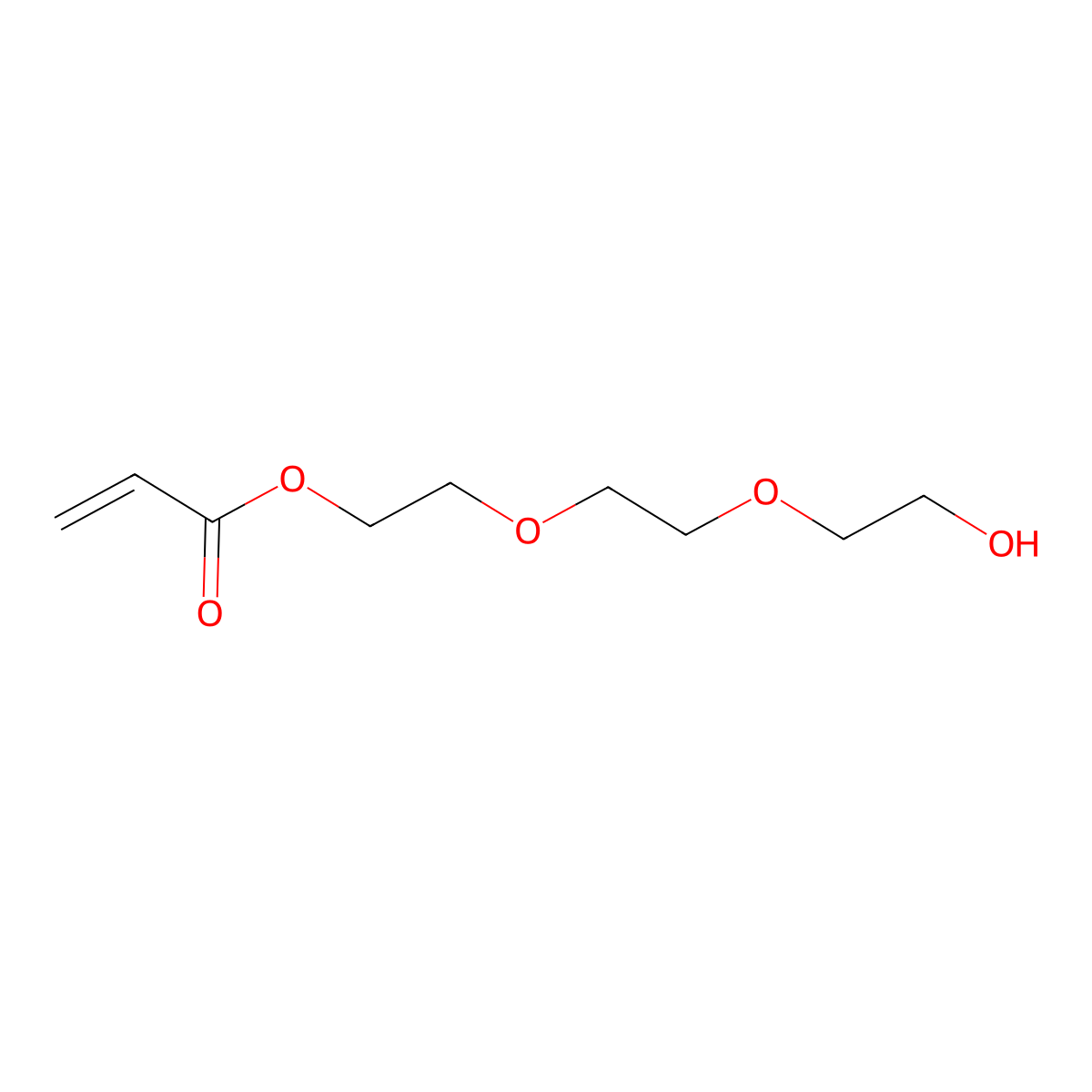 2-(2-(2-Hydroxyethoxy)ethoxy)ethyl acrylate molecular structure, CAS 16695-45-7