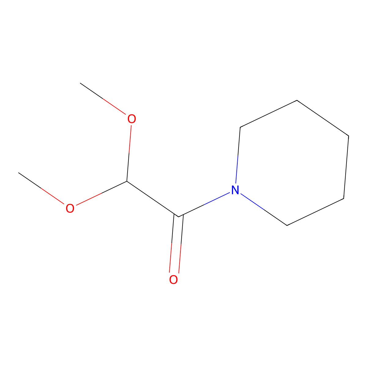 2,2-Dimethoxy-1-(piperidin-1-yl)ethanone molecular structure, CAS 16695-59-3