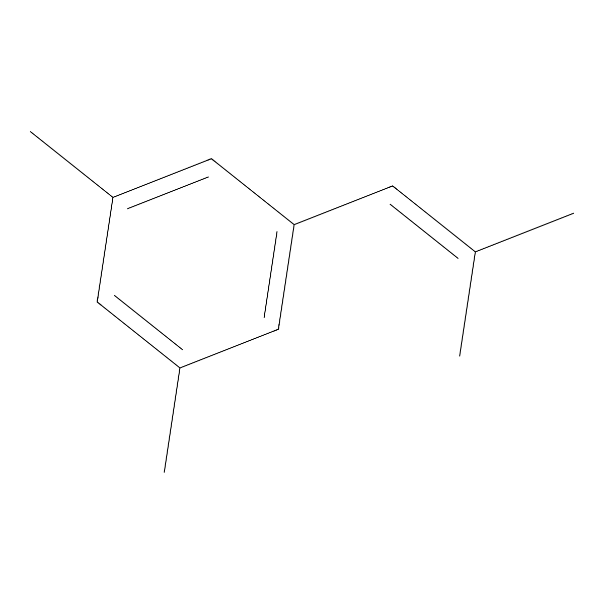 Benzene, 1,3-dimethyl-5-(2-methyl-1-propenyl)- molecular structure, CAS 16695-81-1