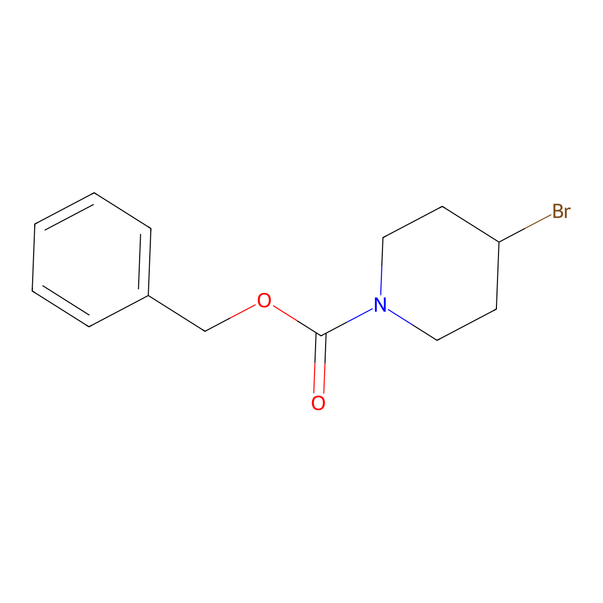 Benzyl 4-bromotetrahydro-1(2H)-pyridinecarboxylate molecular structure, CAS 166953-64-6
