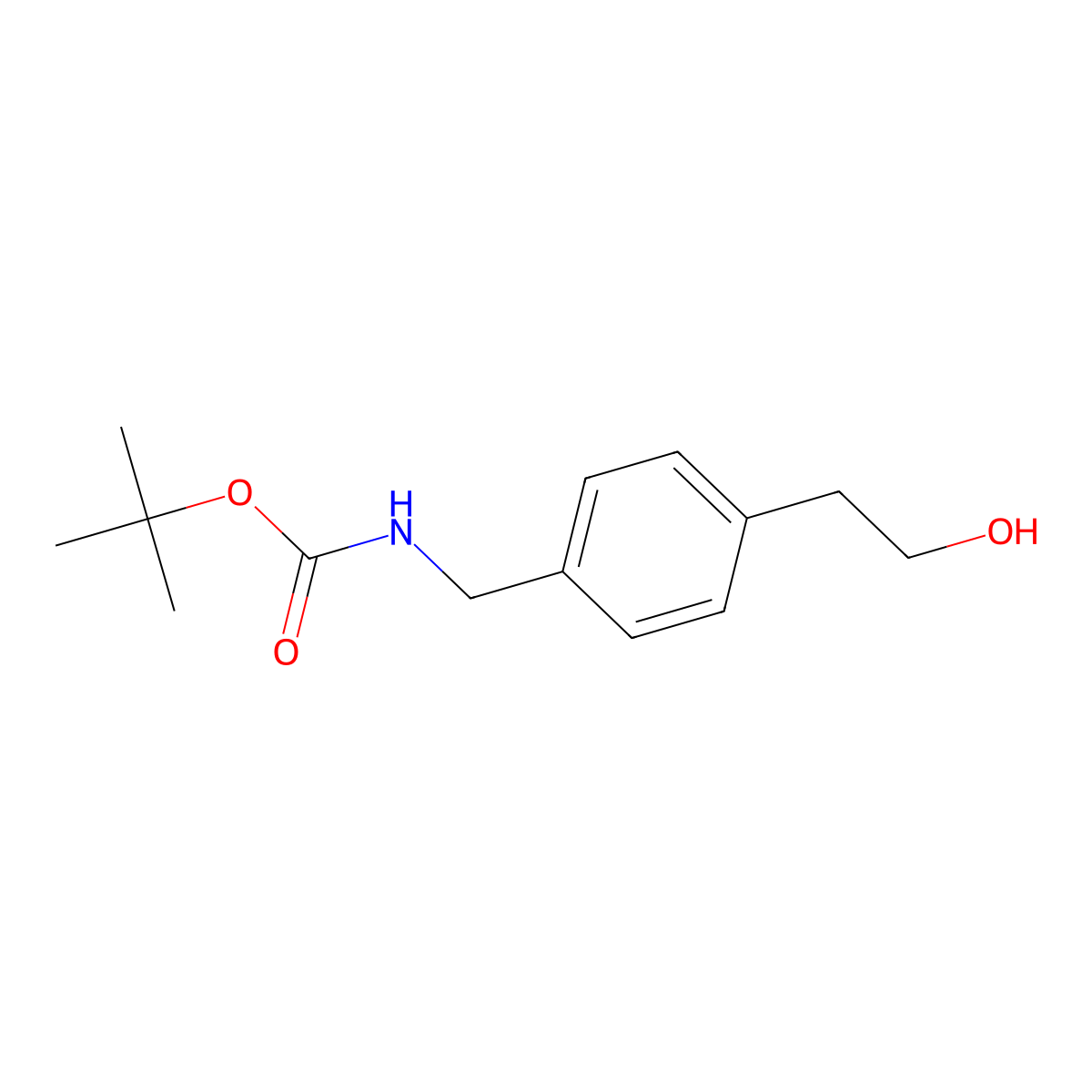 tert-Butyl 4-(2-hydroxyethyl)benzylcarbamate molecular structure, CAS 166954-24-1