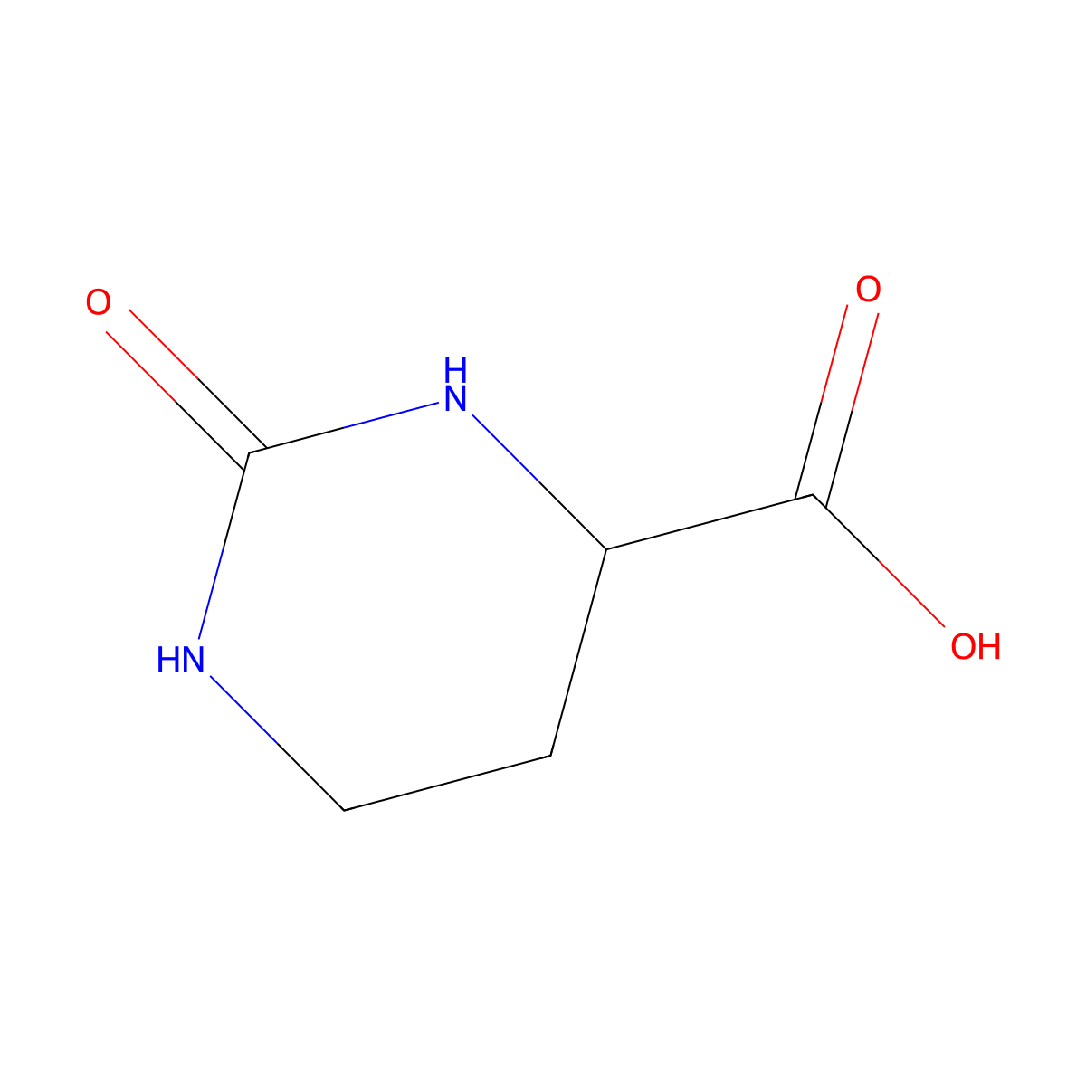 2-Oxohexahydropyrimidine-4-carboxylic acid molecular structure, CAS 166961-74-6