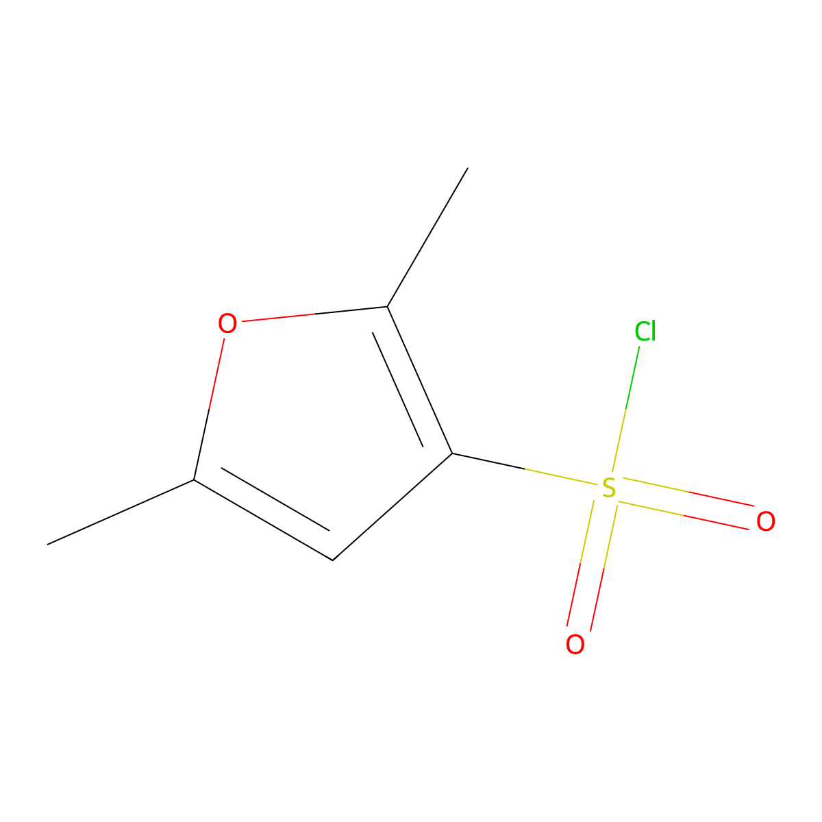 2,5-dimethylfuran-3-sulfonyl Chloride molecular structure, CAS 166964-26-7