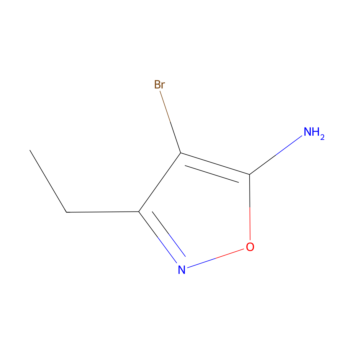 4-Bromo-3-ethylisoxazol-5-amine molecular structure, CAS 166964-38-1