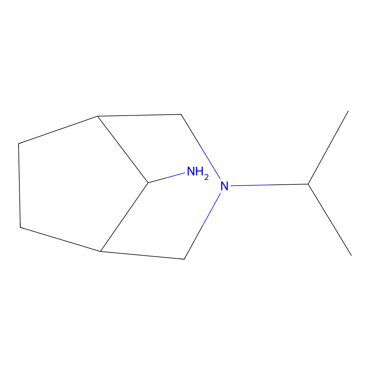 3-Isopropyl-3-azabicyclo[3.2.1]octan-8-amine molecular structure, CAS 166973-11-1