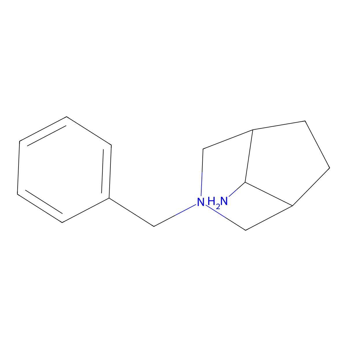 3-Benzyl-3-azabicyclo[3.2.1]octan-8-amine molecular structure, CAS 166973-12-2