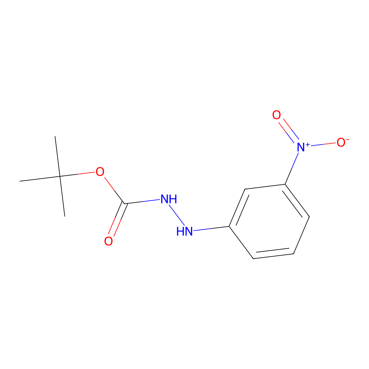 N'-(3-nitrophenyl)(tert-butoxy)carbohydrazide molecular structure, CAS 166974-77-2