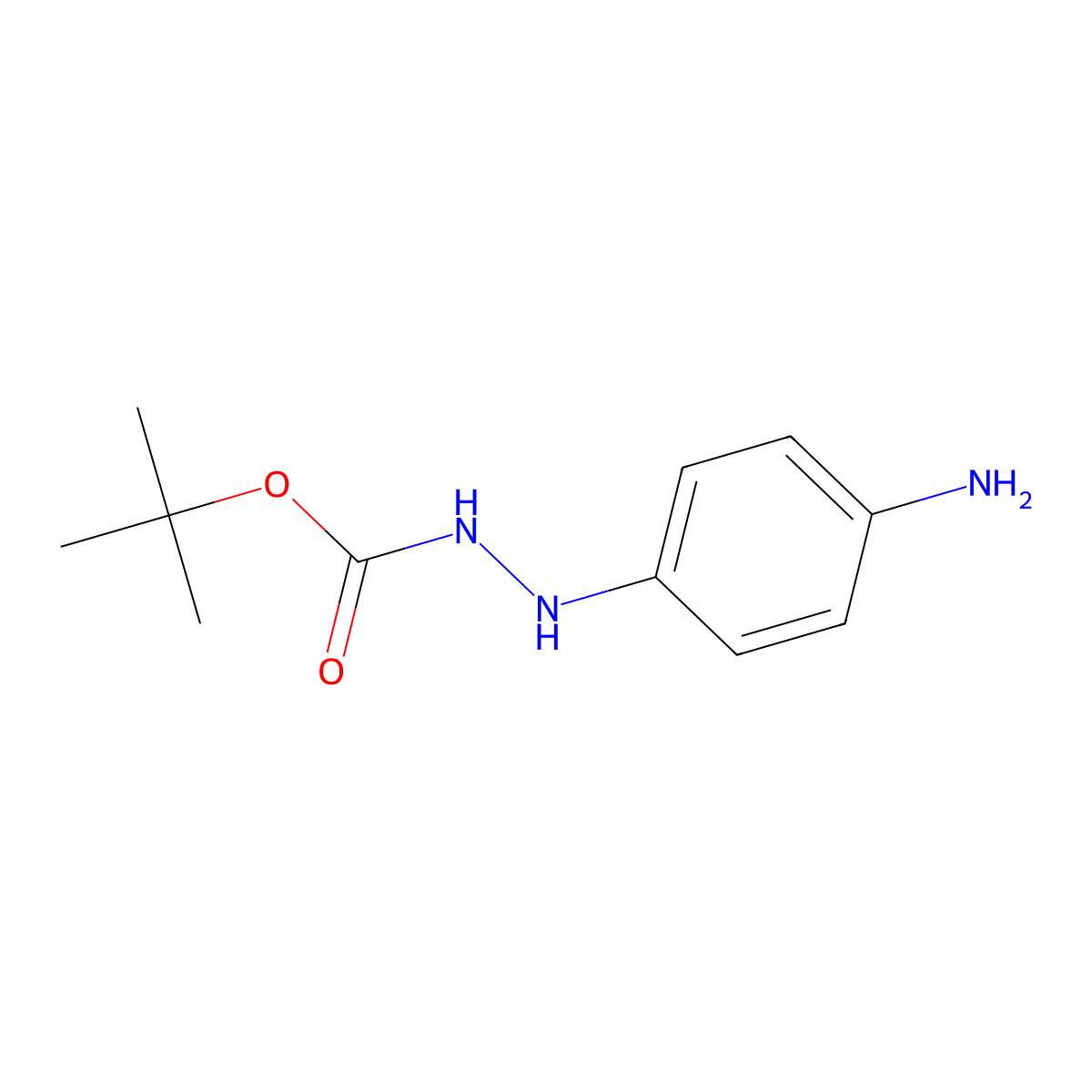 Tert-butyl 2-(4-aminophenyl)hydrazinecarboxylate molecular structure, CAS 166974-96-5