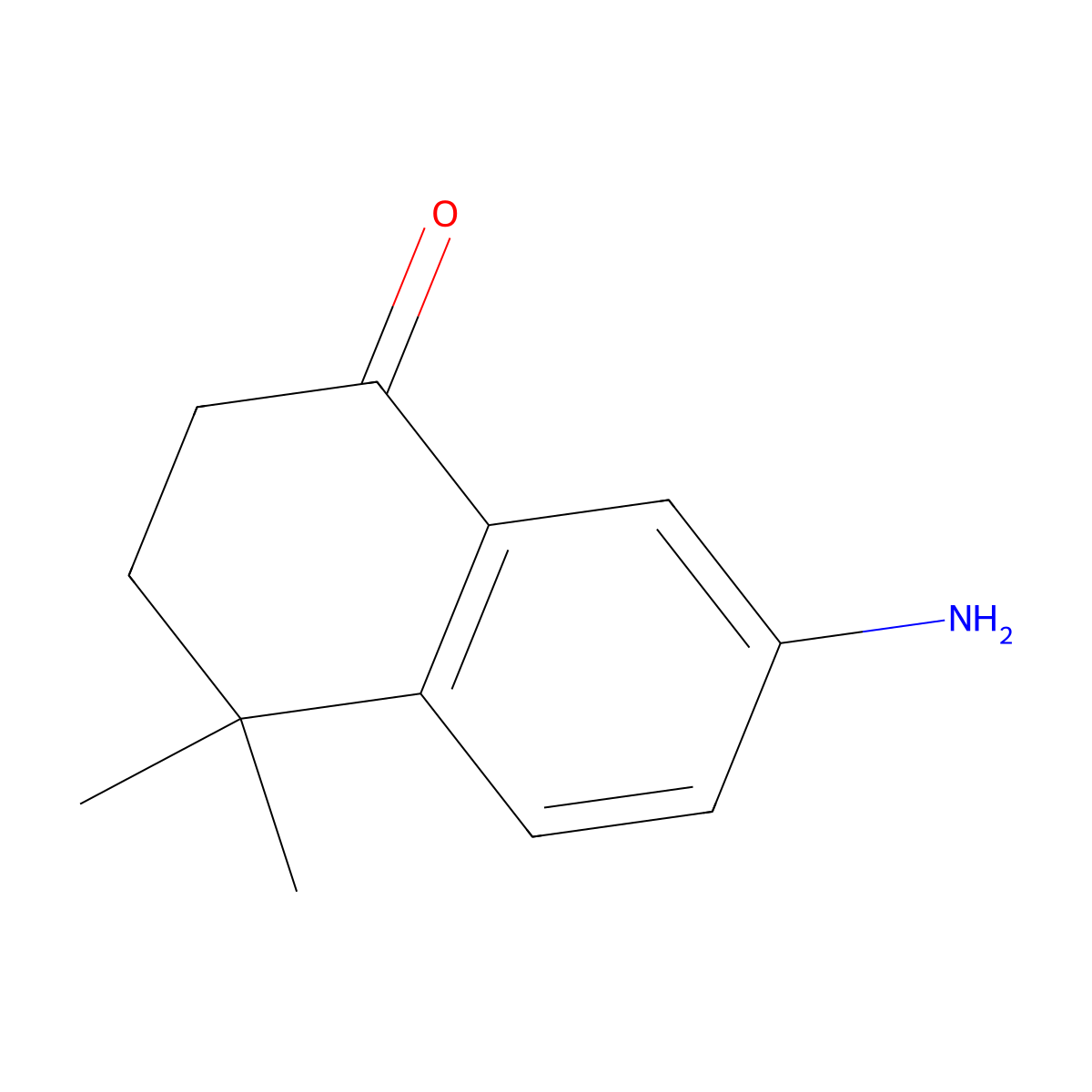 7-Amino-4,4-dimethyl-3,4-dihydronaphthalen-1(2H)-one molecular structure, CAS 166977-93-1