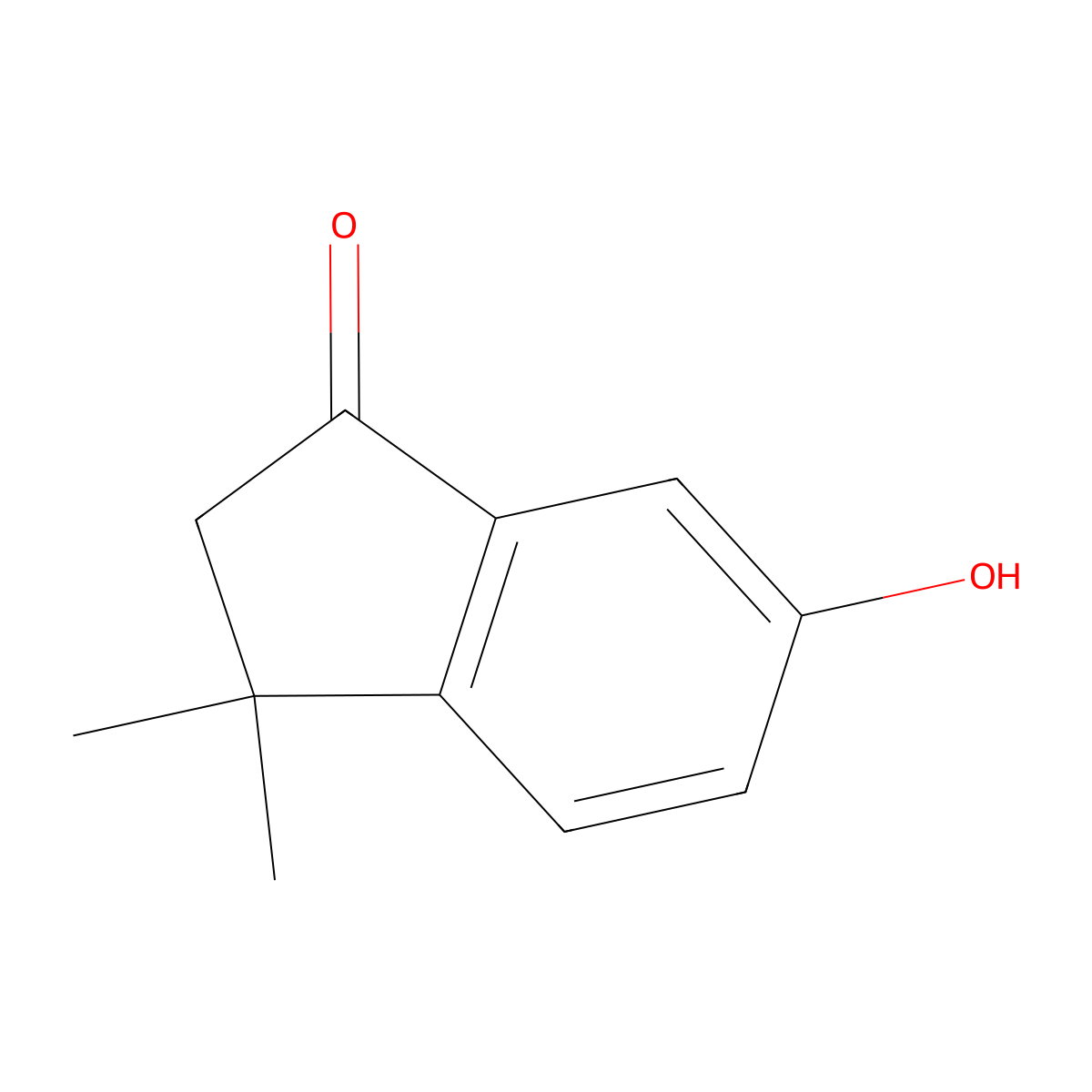 6-Hydroxy-3,3-dimethyl-2,3-dihydro-1H-inden-1-one molecular structure, CAS 166978-00-3