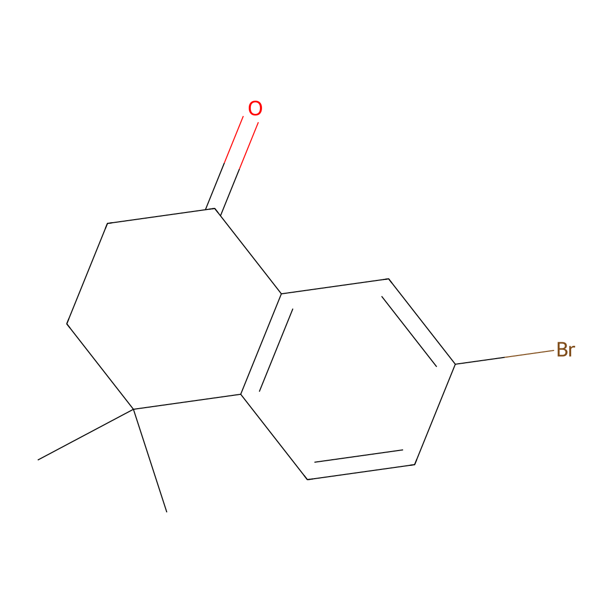 7-Bromo-4,4-dimethyl-1,2,3,4-tetrahydronaphthalen-1-one molecular structure, CAS 166978-46-7