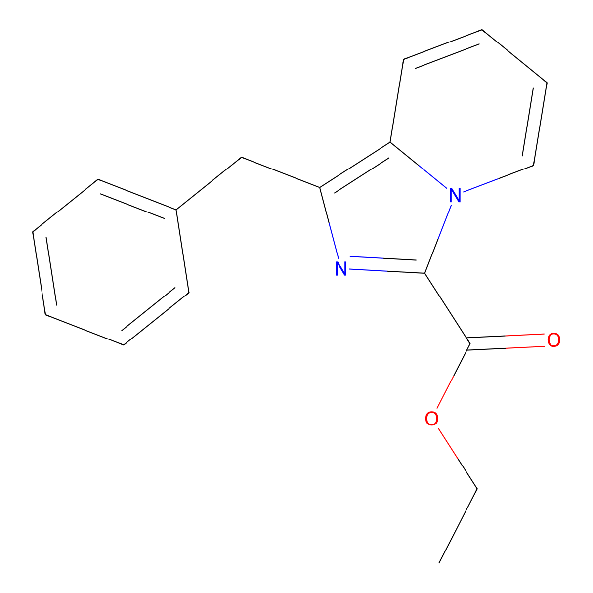 Ethyl 1-benzylimidazo[1,5-a]pyridine-3-carboxylate molecular structure, CAS 166986-02-3