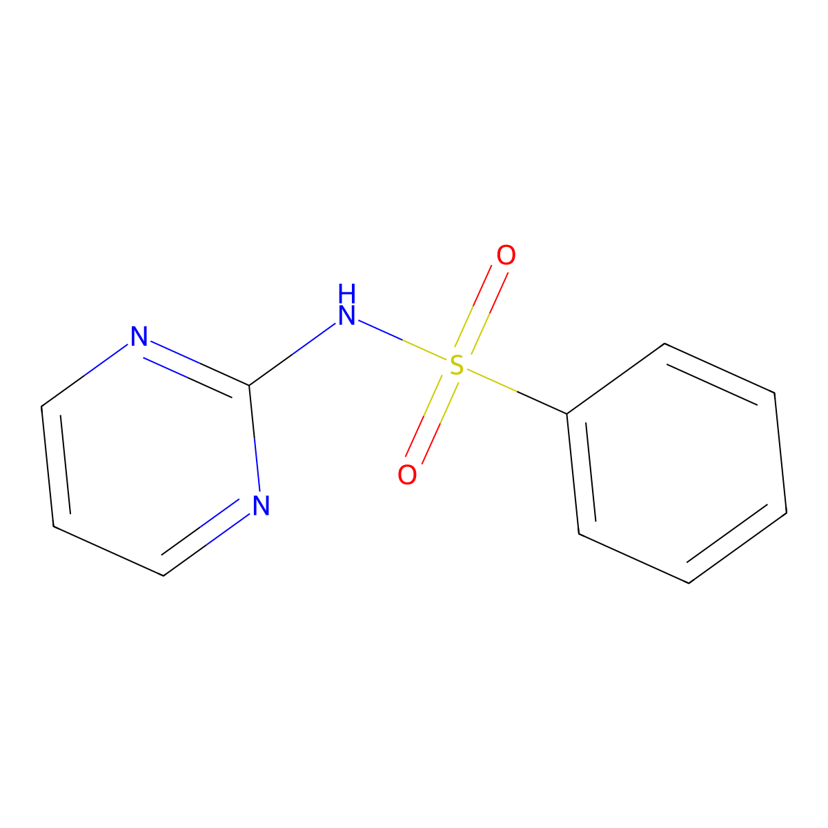 2-Benzenesulfonamidopyrimidine molecular structure, CAS 16699-12-0