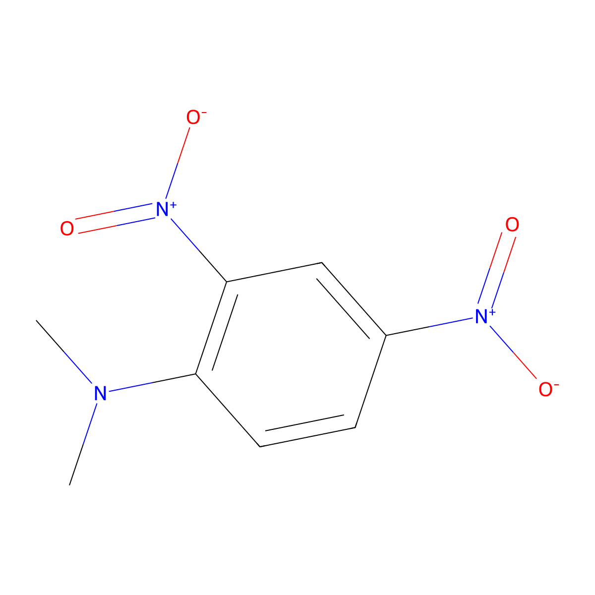 N,N-Dimethyl-2,4-dinitroaniline molecular structure, CAS 1670-17-3