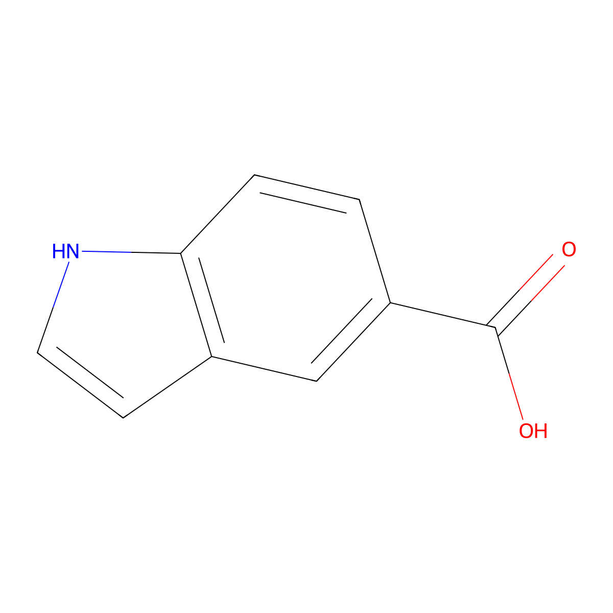 1H-Indole-5-Carboxylic Acid molecular structure, CAS 1670-81-1