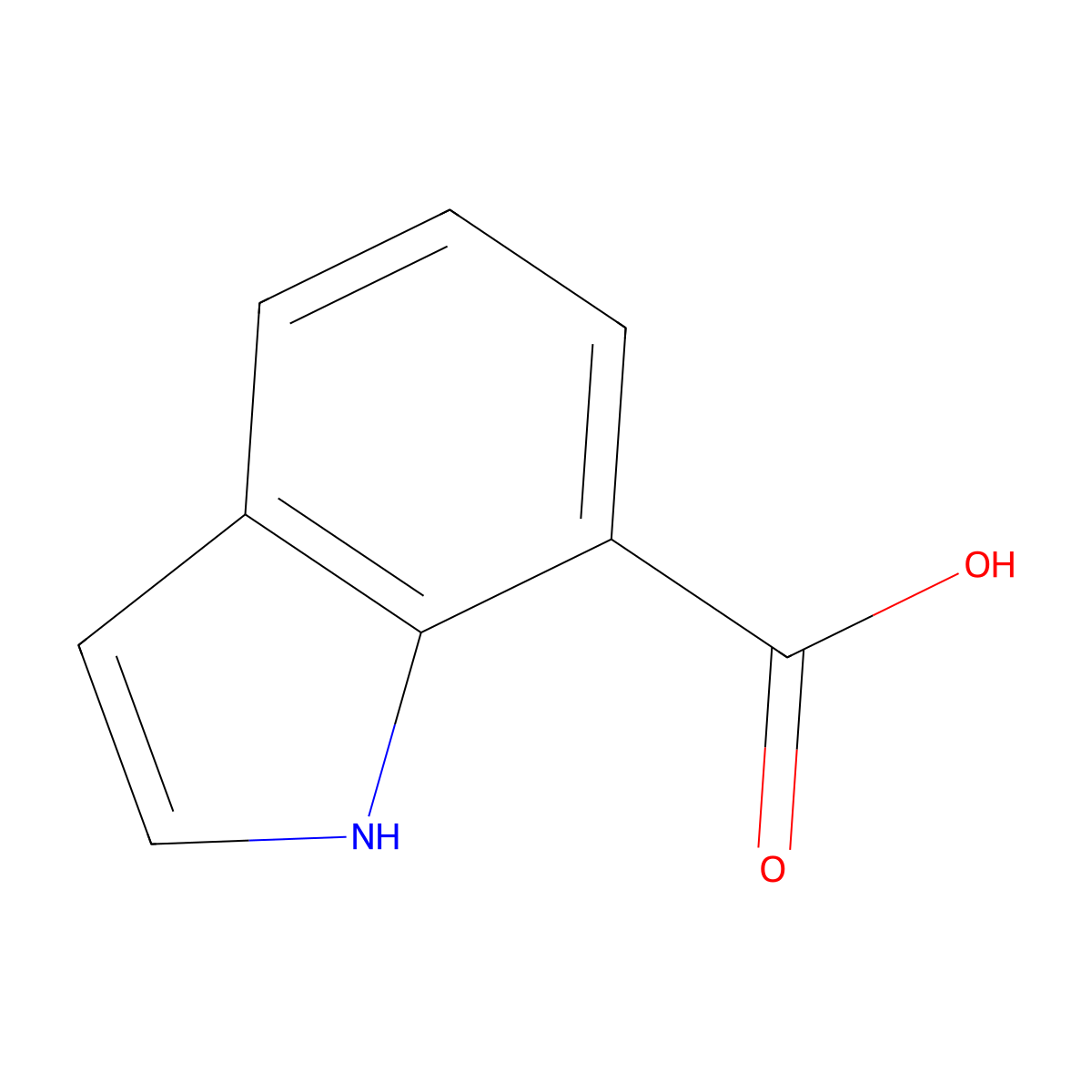 1H-Indole-7-carboxylic acid molecular structure, CAS 1670-83-3