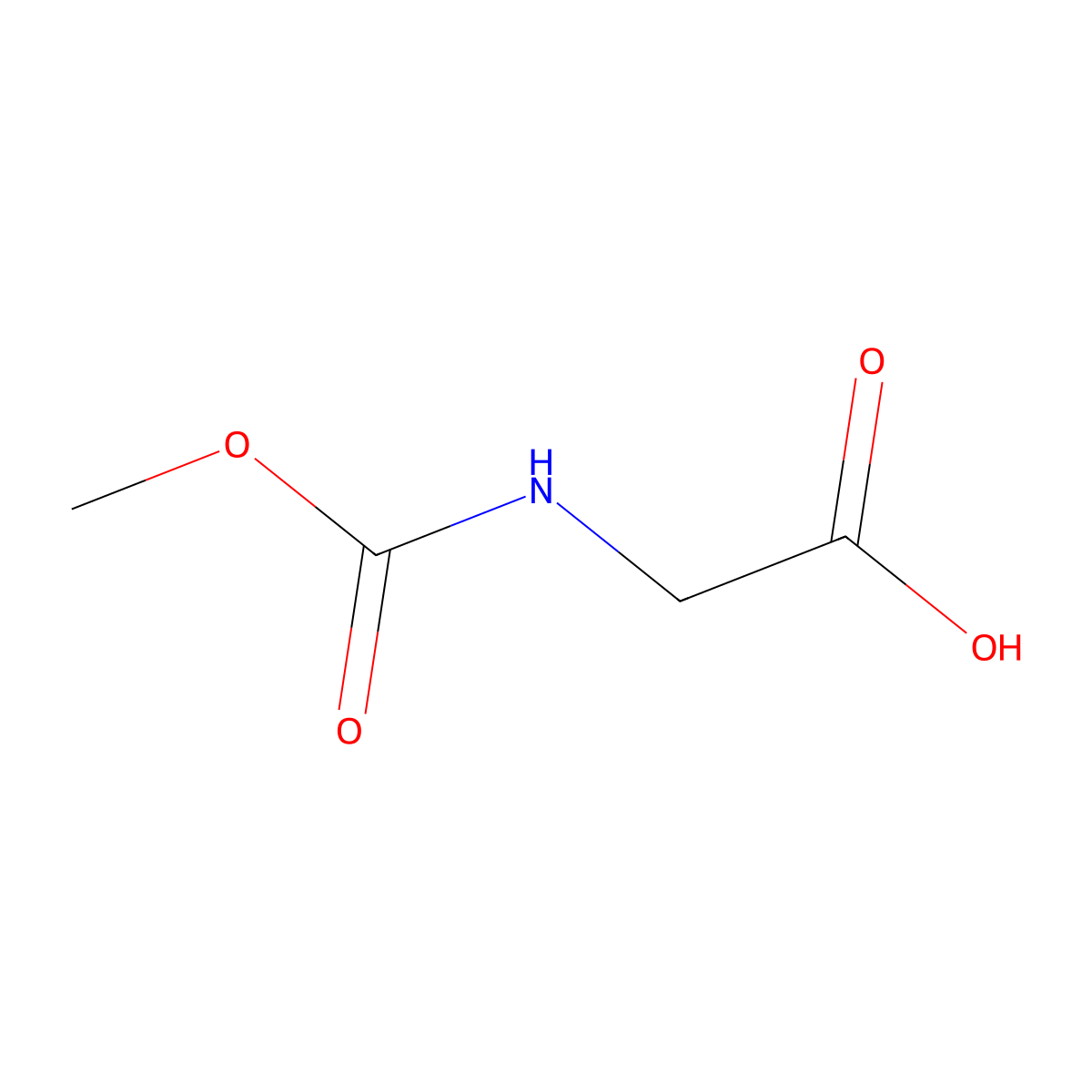 N-Carbomethoxyglycine molecular structure, CAS 1670-97-9