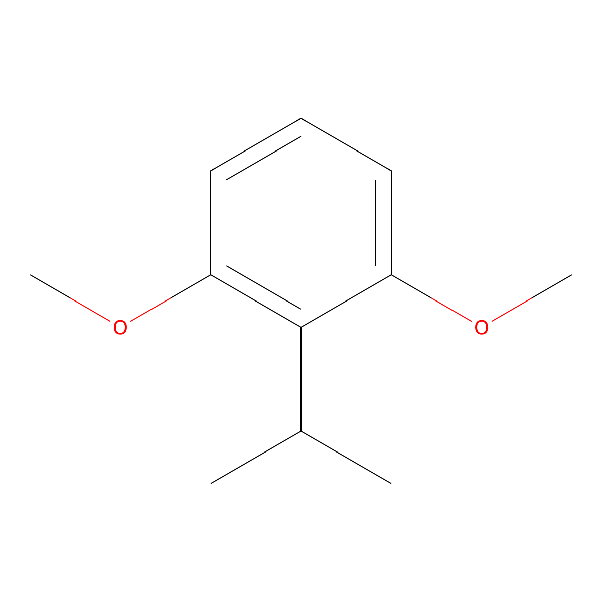 2-Isopropyl-1,3-dimethoxybenzene molecular structure, CAS 16700-61-1