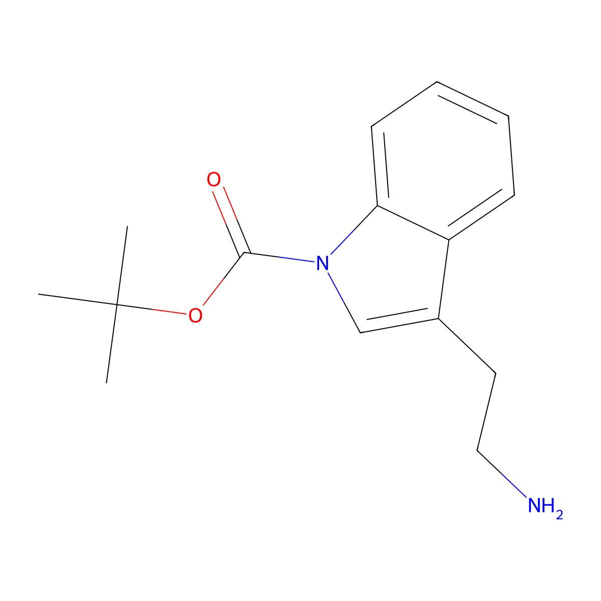 1-Boc-tryptamine molecular structure, CAS 167015-84-1