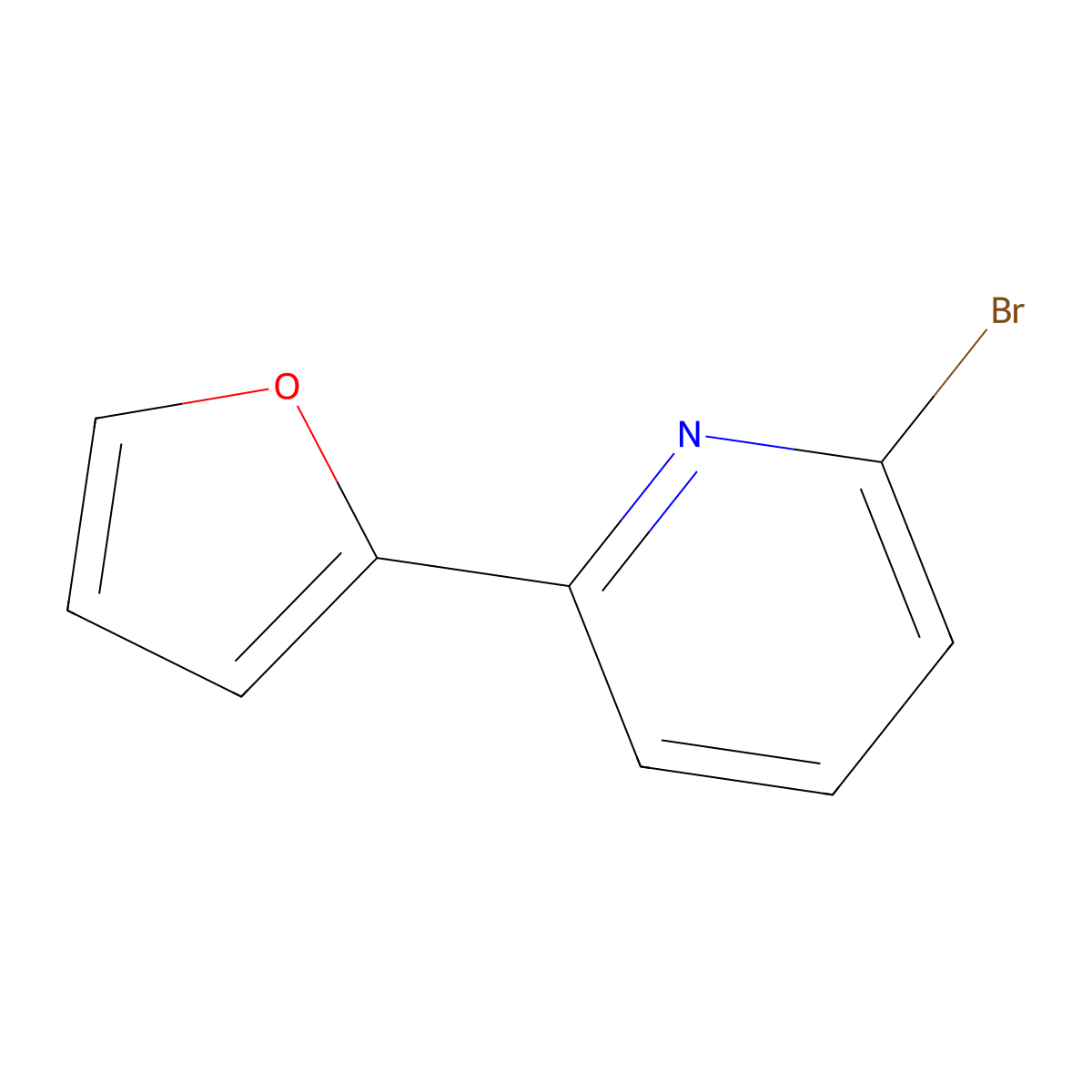 2-Bromo-6-(furan-2-yl)pyridine molecular structure, CAS 167023-54-3