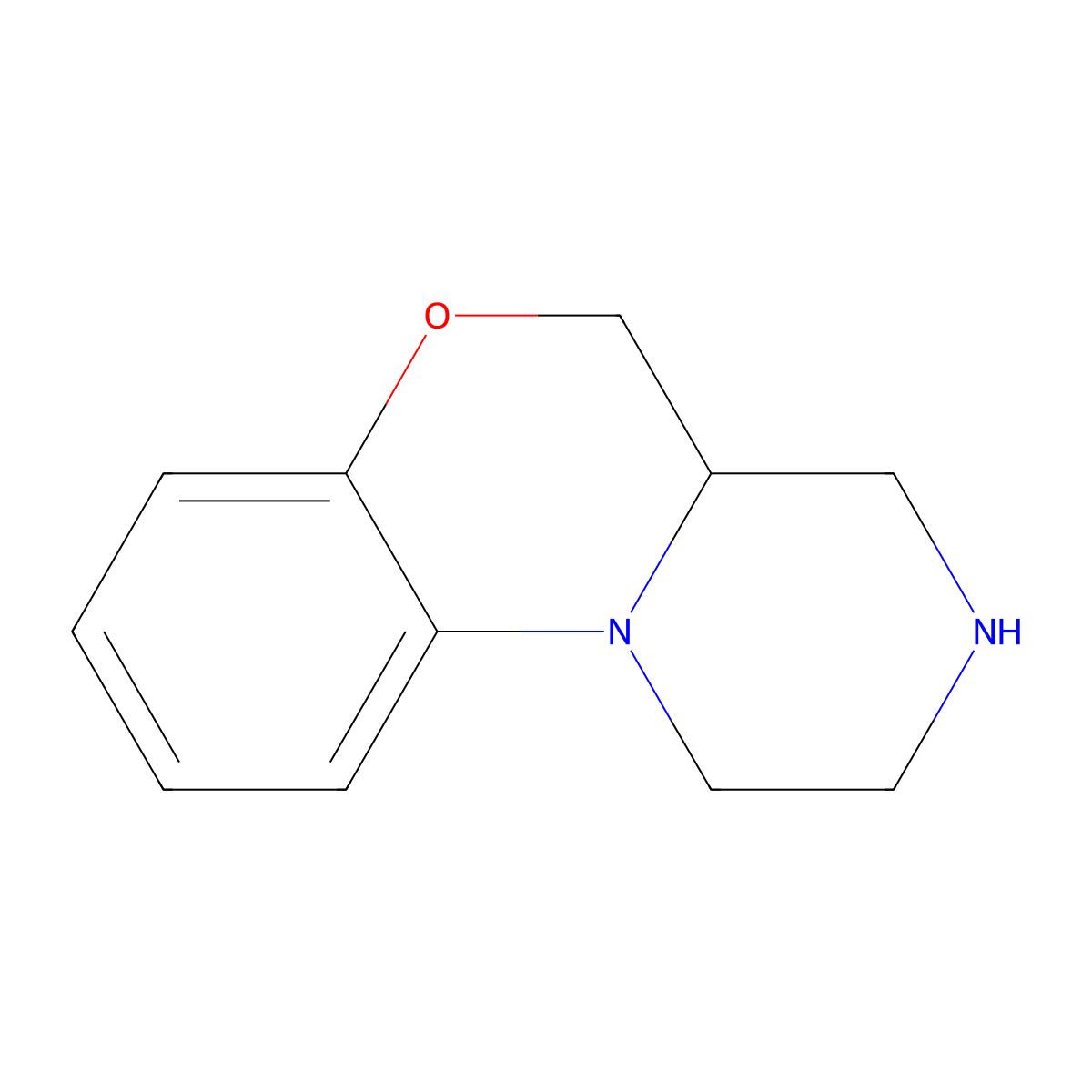 1,2,3,4,4A,5-Hexahydropyrazino[2,1-C][1,4]benzoxazine molecular structure, CAS 167024-14-8