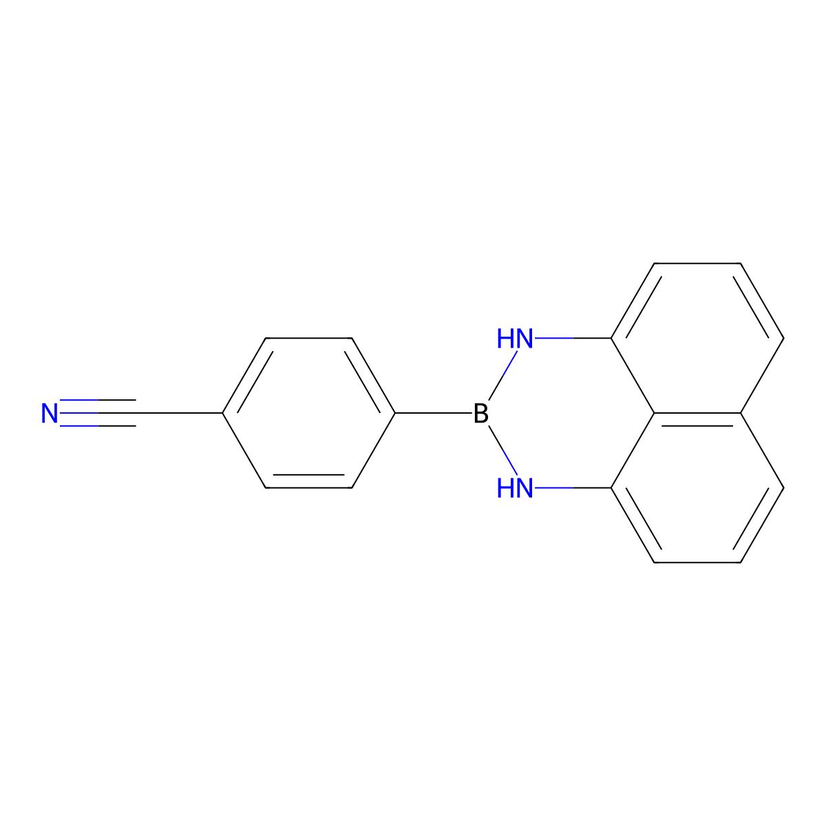4-(1H-Naphtho[1,8-DE][1,3,2]diazaborinin-2(3H)-YL)benzonitrile molecular structure, CAS 1670251-50-9