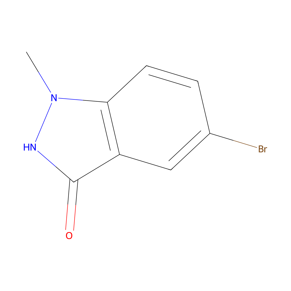 5-Bromo-1-methyl-1,2-dihydro-3H-indazol-3-one molecular structure, CAS 1670253-89-0