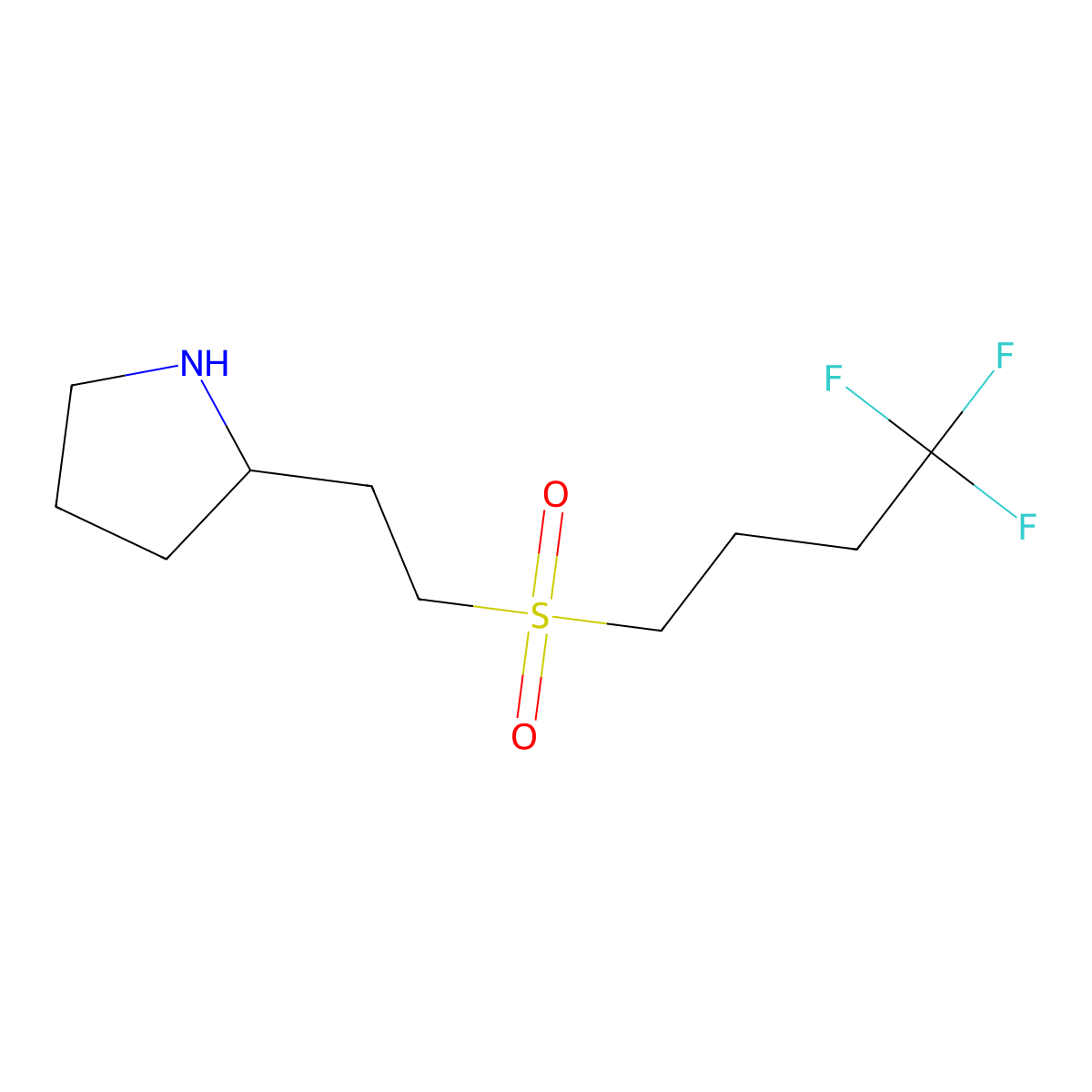 (S)-2-(2-((4,4,4-Trifluorobutyl)sulfonyl)ethyl)pyrrolidine molecular structure, CAS 1670272-83-9