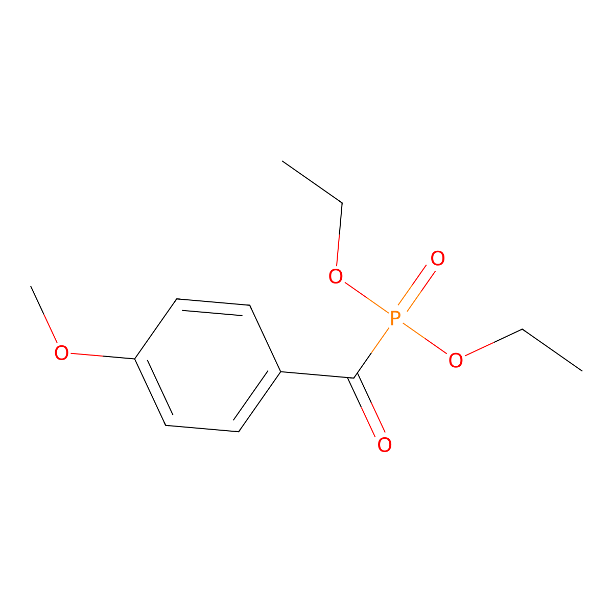 (p-Methoxy-Benzoyl)-phosphonic acid diethyl ester molecular structure, CAS 16703-95-0