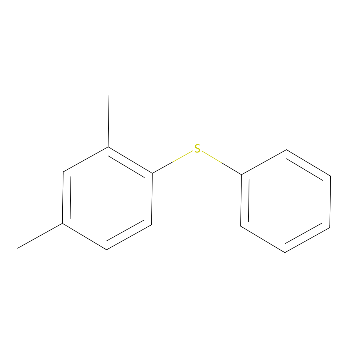 2,4-Dimethylphenyl phenyl sulfide molecular structure, CAS 16704-47-5