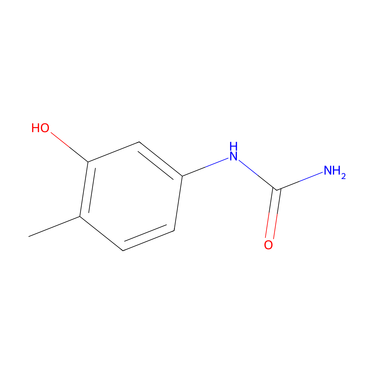 (3-Hydroxy-p-tolyl)urea molecular structure, CAS 16704-78-2