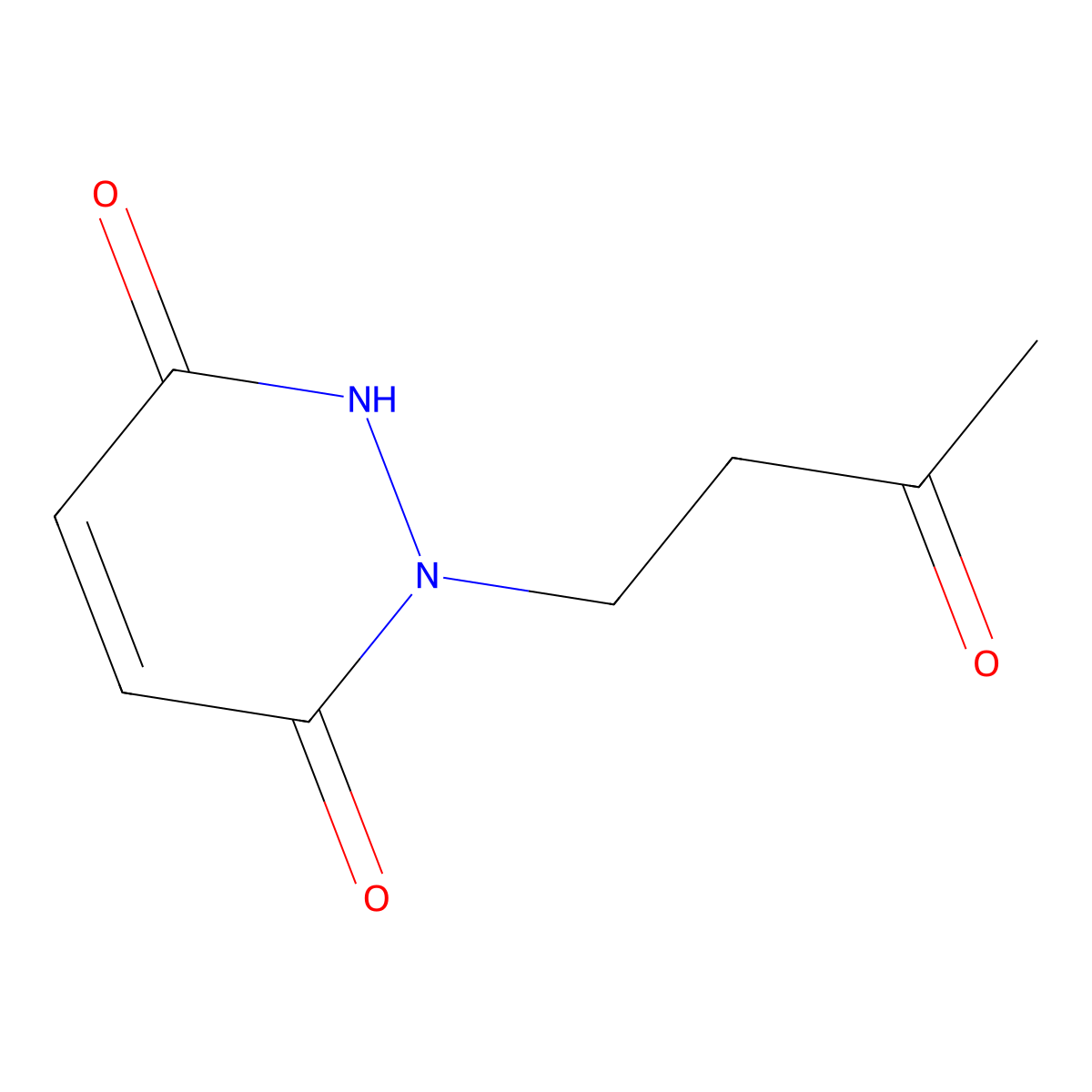 1-(3-Oxobutyl)-1,2-dihydropyridazine-3,6-dione molecular structure, CAS 16705-12-7