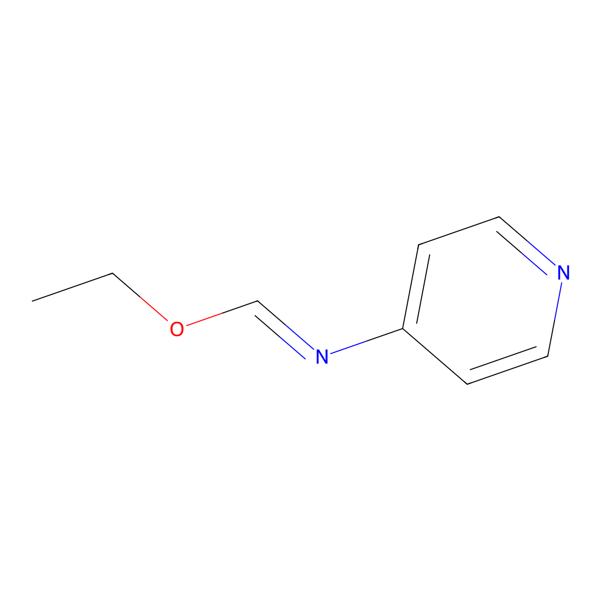 Ethyl pyridin-4-ylmethanimidate molecular structure, CAS 16705-92-3