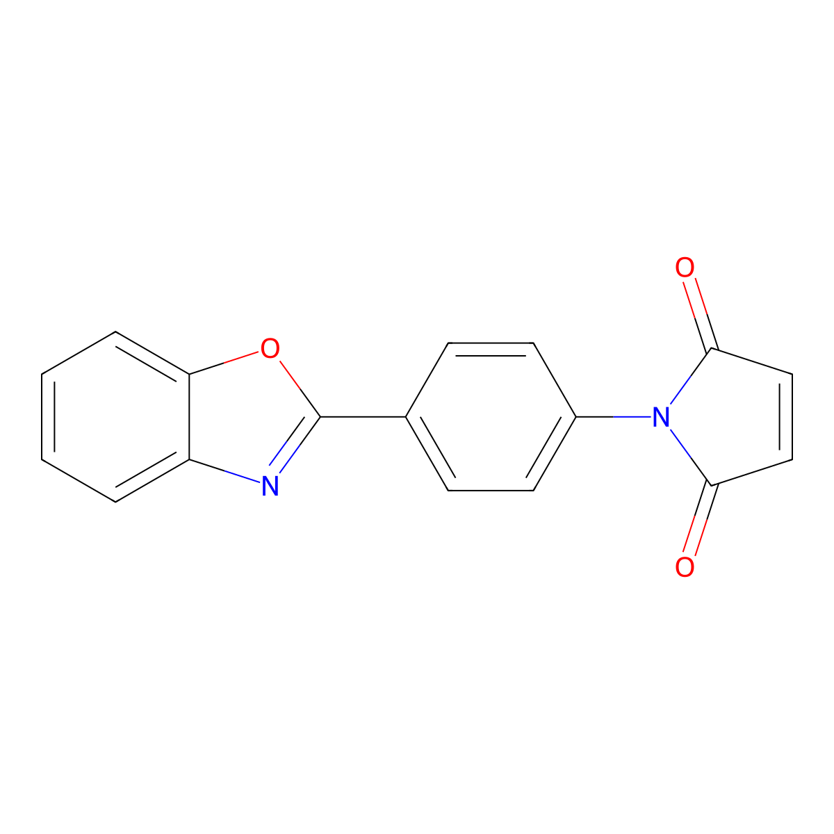 N-(p-(2-Benzoxazolyl)phenyl)maleimide molecular structure, CAS 16707-41-8