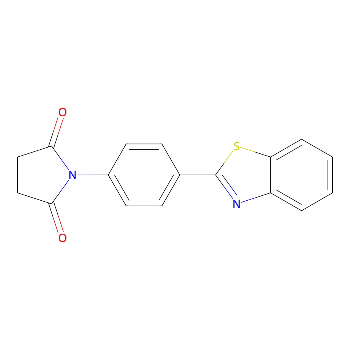 1-[4-(1,3-Benzothiazol-2-yl)phenyl]pyrrolidine-2,5-dione molecular structure, CAS 16707-44-1