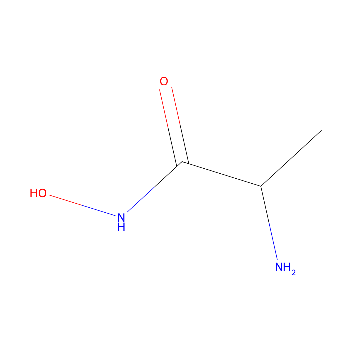 2-amino-N-hydroxypropanamide molecular structure, CAS 16707-85-0