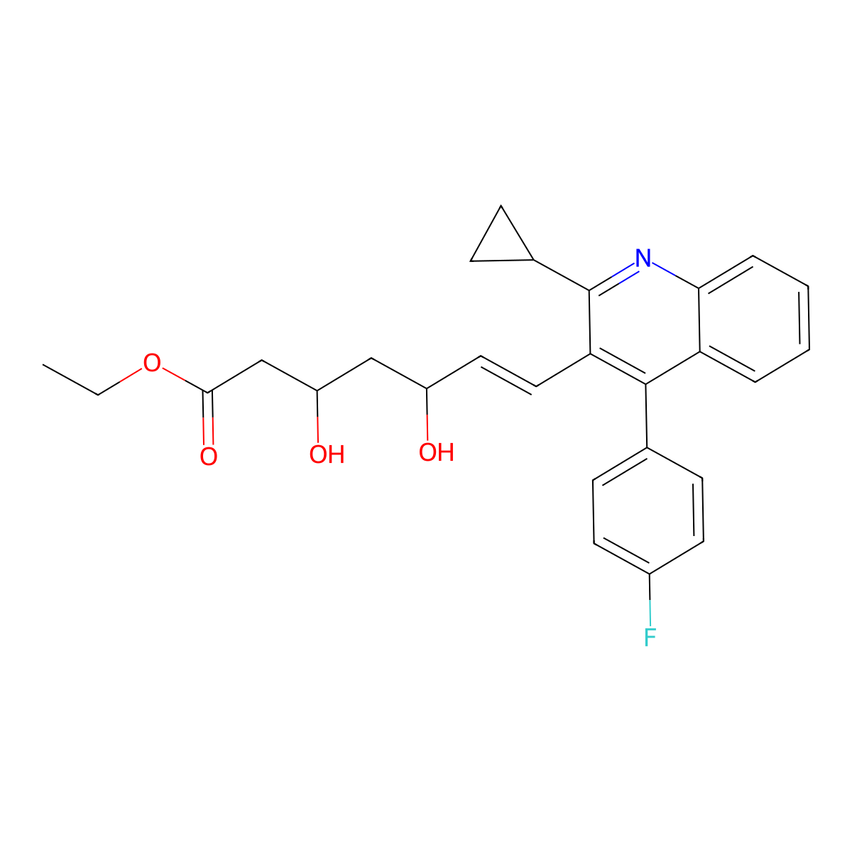 Pitavastatin Ethyl Ester molecular structure, CAS 167073-19-0