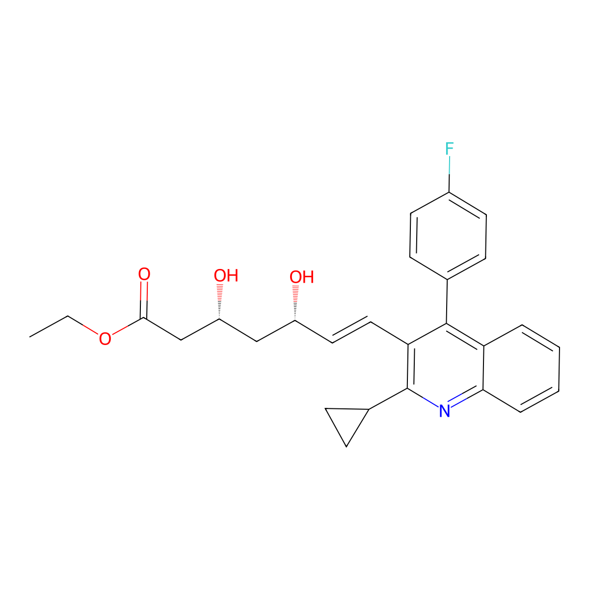 Pitavastatin Ethyl Ester molecular structure, CAS 167073-19-0