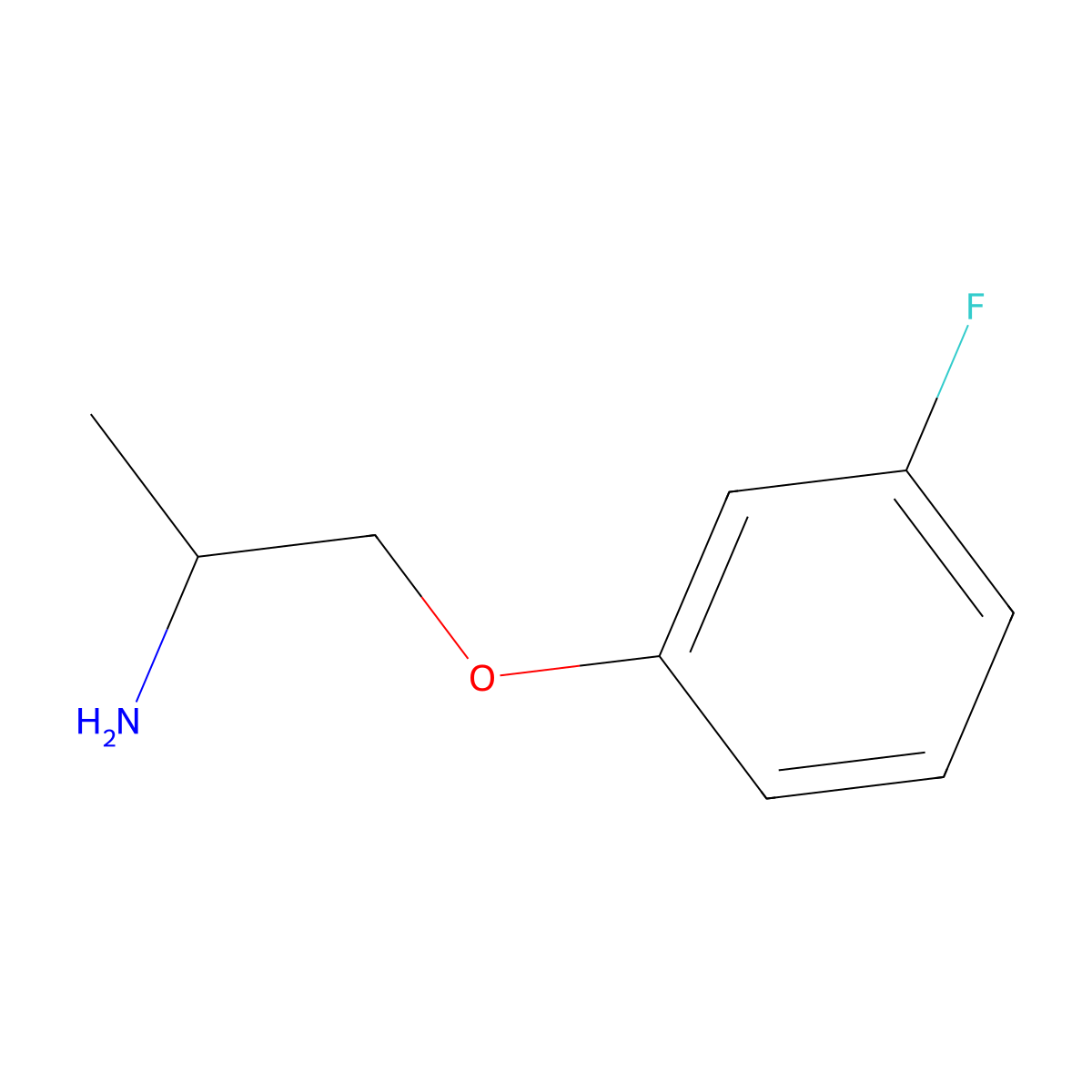 1-(3-Fluorophenoxy)propan-2-amine molecular structure, CAS 167087-56-1