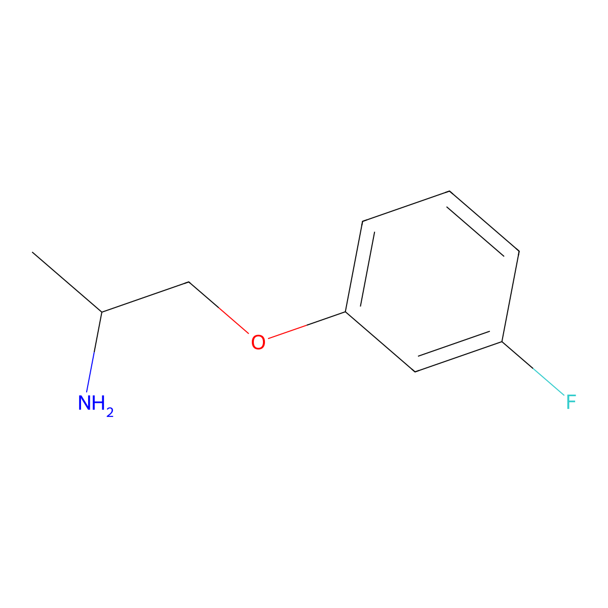 1-(3-Fluorophenoxy)propan-2-amine molecular structure, CAS 167087-56-1