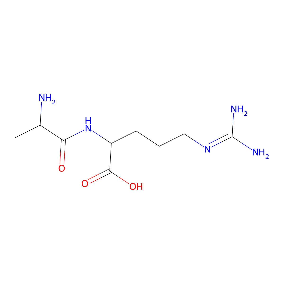 L-Arginine, L-alanyl- molecular structure, CAS 16709-12-9