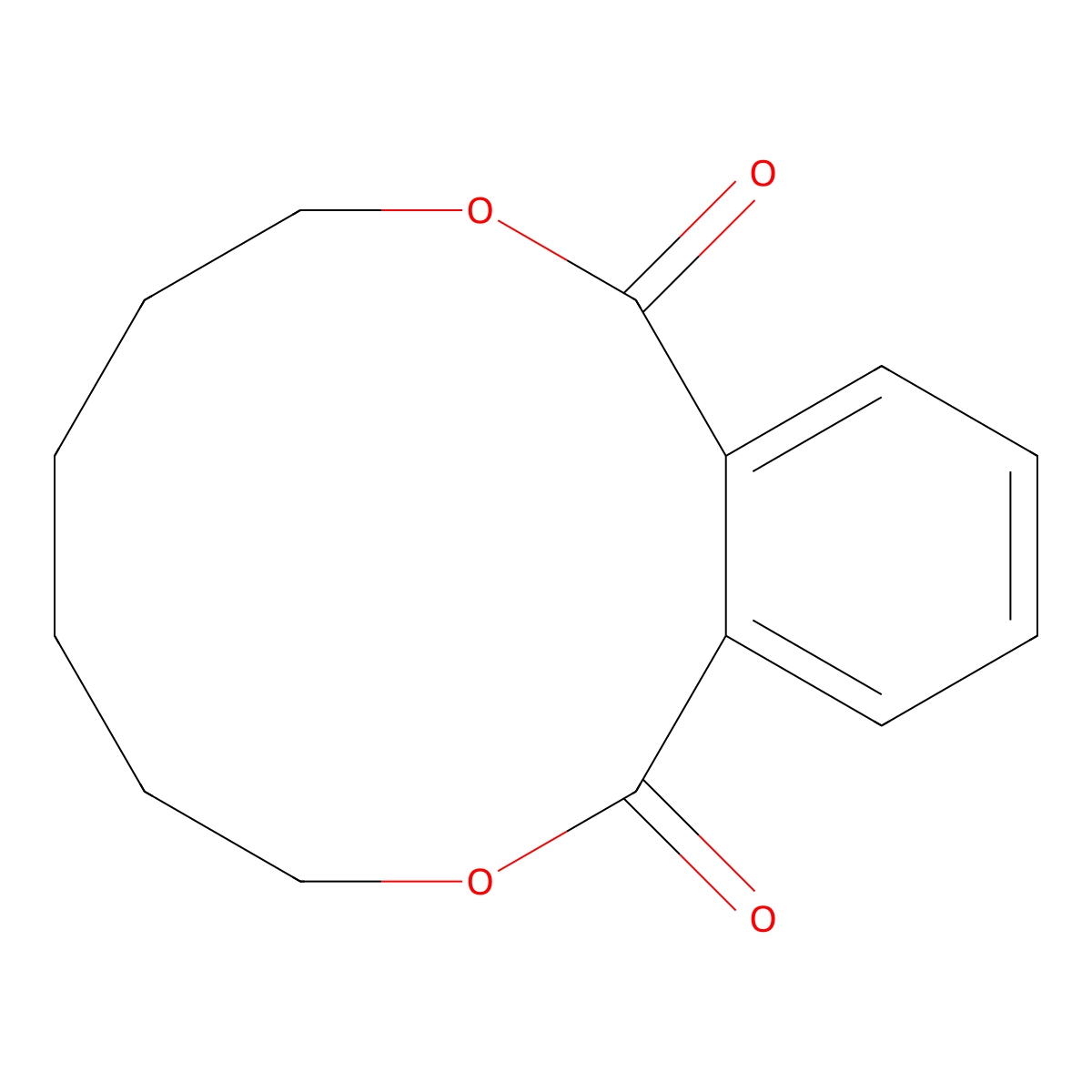 2,9-Benzodioxacyclododecin-1,10-dione, 3,4,5,6,7,8-hexahydro- molecular structure, CAS 16709-50-5